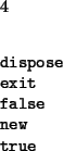 \begin{multicols}{4}
\begin{verbatim}absolute
abstract
alias
assembler
cdecl
d...
...d
read
register
saveregisters
stdcall
virtual
write\end{verbatim}\end{multicols}