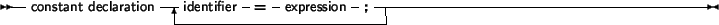 \begin{syntdiag}\setlength{\sdmidskip}{.5em}\sffamily\sloppy \synt{typed\ consta...
...*: \synt{type} \lit*= \synt{typed\ constant} \lit*; \\
\end{rep} \end{syntdiag}